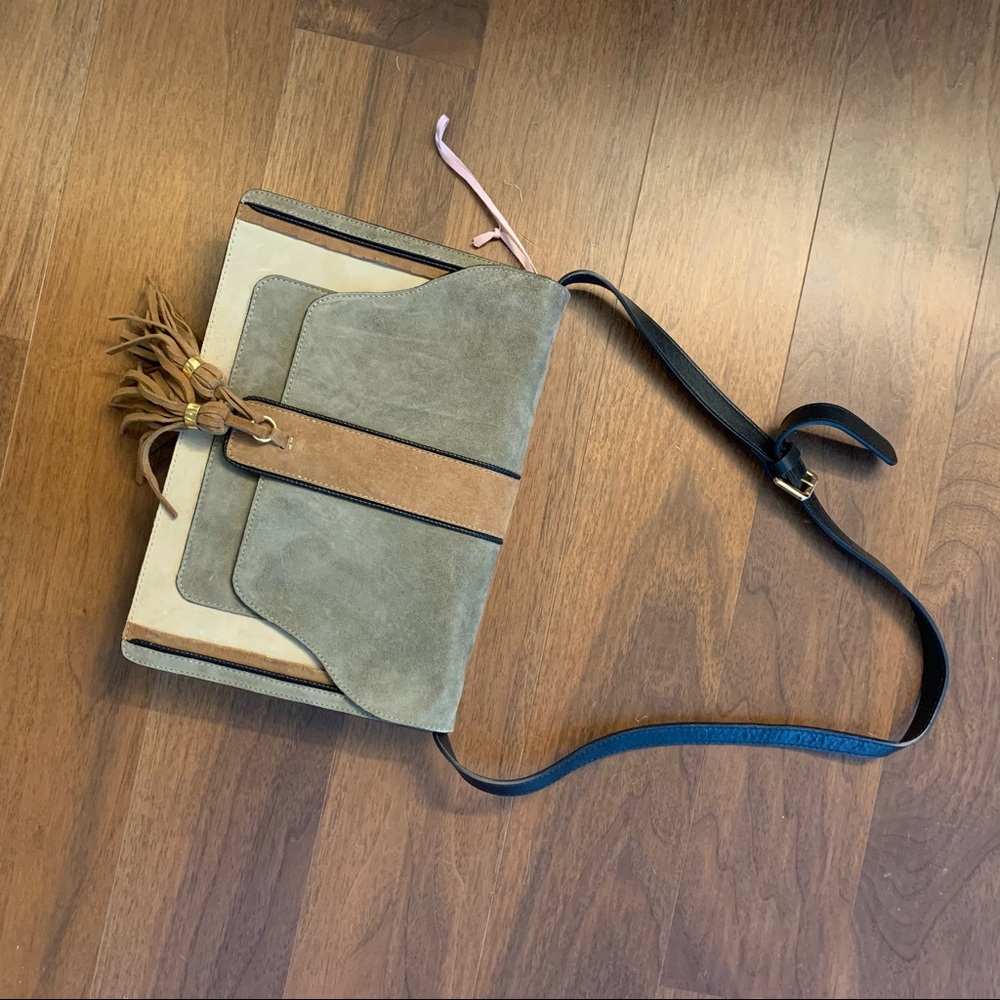 Italian suede and leather bag